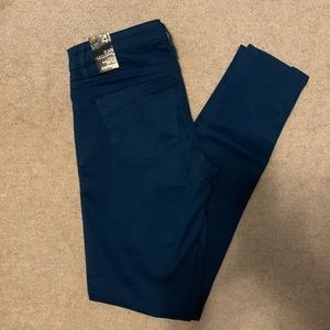 New Express teal jean leggings sz 4